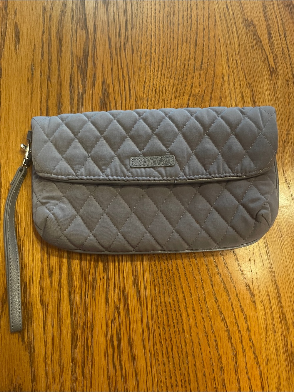 Vera Bradley Gray Quilted Wristlet Clutch